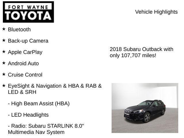used 2018 Subaru Outback car, priced at $15,987