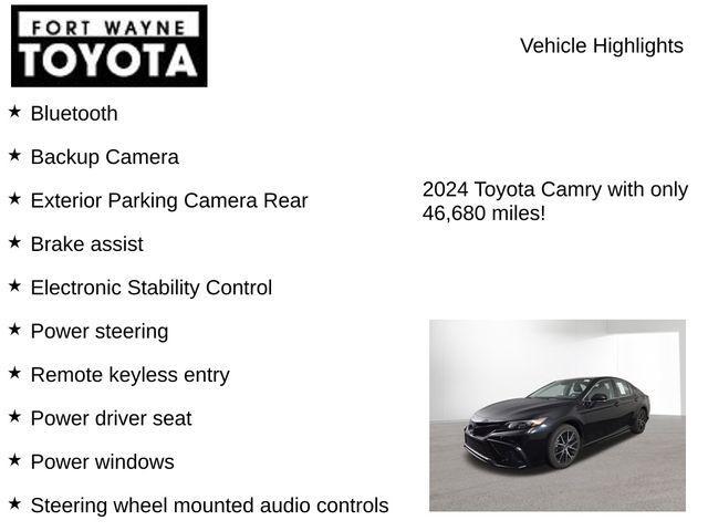 used 2024 Toyota Camry car, priced at $25,324