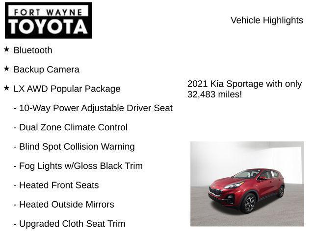 used 2021 Kia Sportage car, priced at $18,703