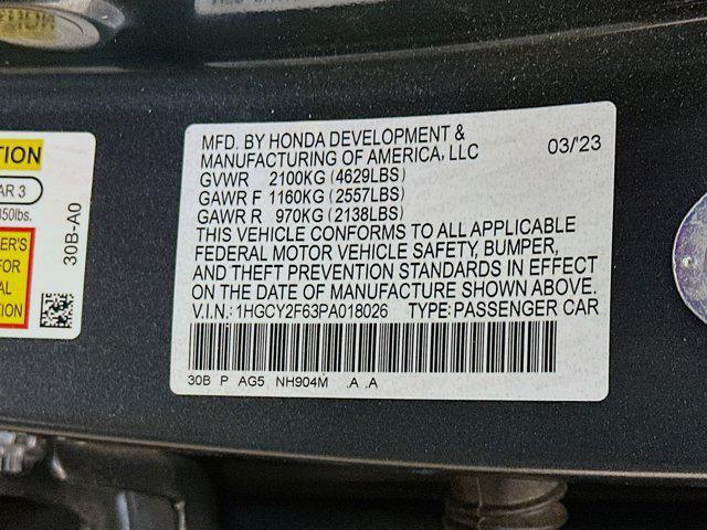 used 2023 Honda Accord Hybrid car, priced at $27,987
