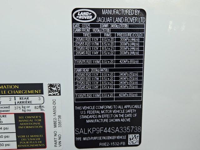 new 2025 Land Rover Range Rover car, priced at $132,875