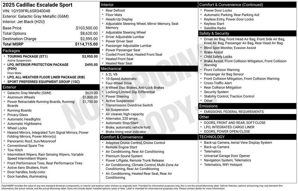 new 2025 Cadillac Escalade car