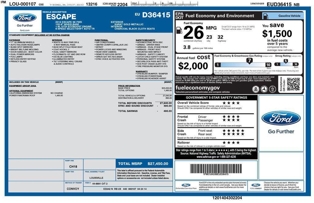 used 2014 Ford Escape car, priced at $8,750
