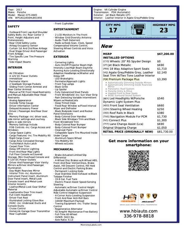 used 2017 Porsche Macan car, priced at $31,998