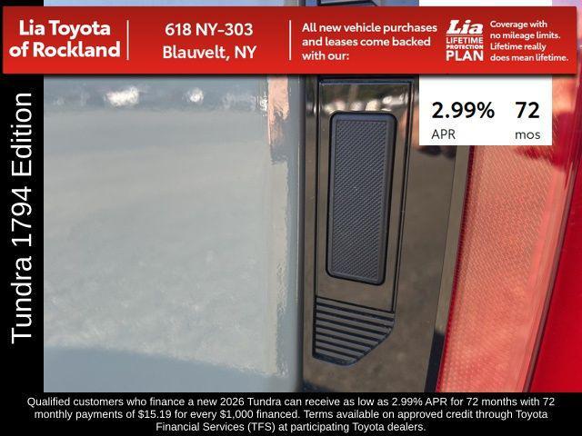 new 2026 Toyota Tundra car, priced at $77,821