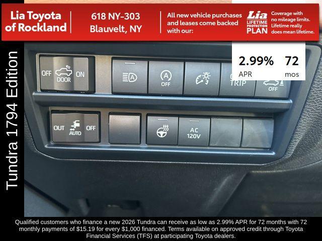 new 2026 Toyota Tundra car, priced at $77,821