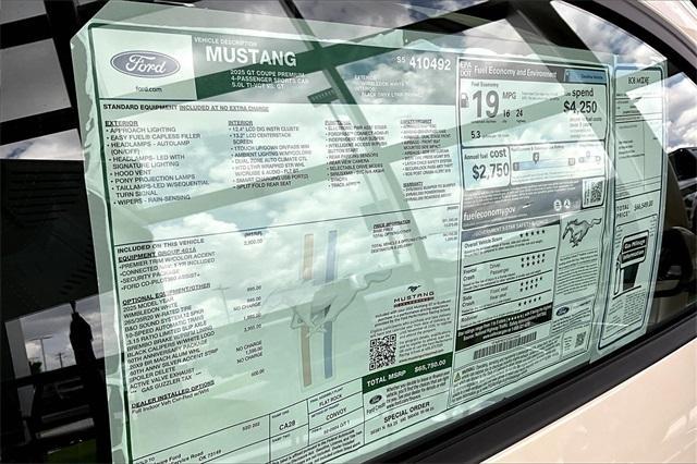 new 2025 Ford Mustang car, priced at $57,221