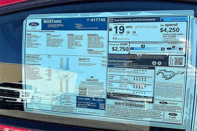 new 2025 Ford Mustang car, priced at $55,794