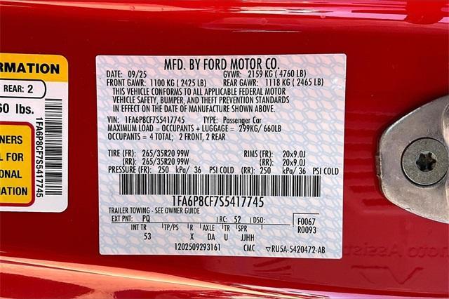 new 2025 Ford Mustang car, priced at $55,794