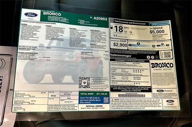 new 2025 Ford Bronco car, priced at $77,765