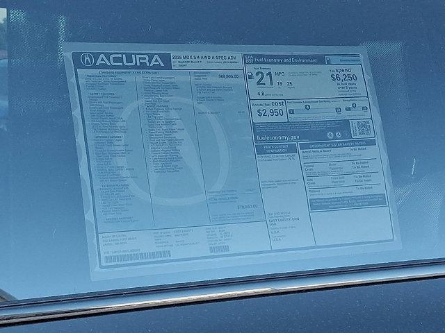 new 2026 Acura MDX car, priced at $70,850