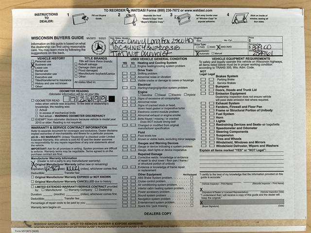 used 2022 Chevrolet Silverado 2500 car, priced at $47,217