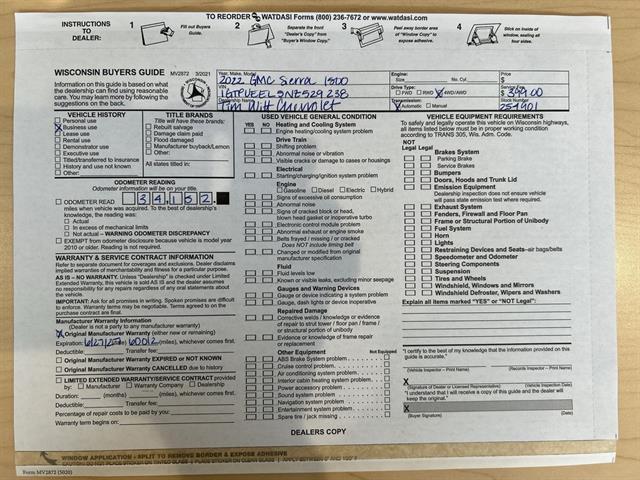 used 2022 GMC Sierra 1500 car, priced at $52,434