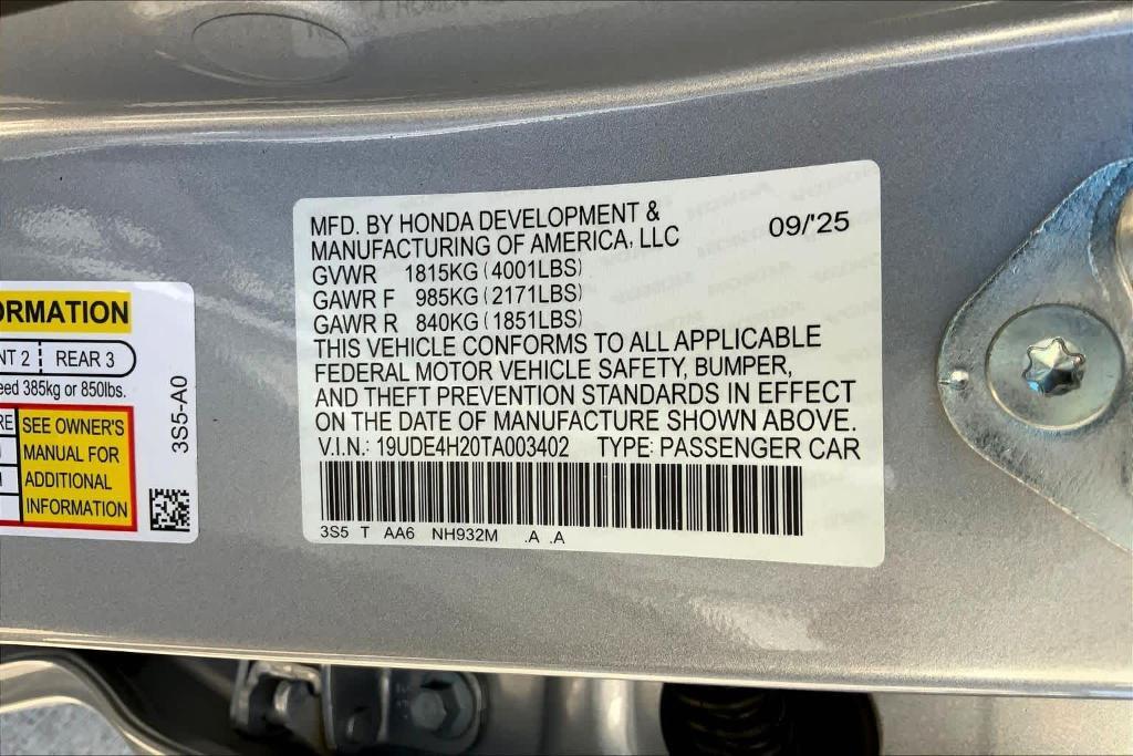 new 2026 Acura Integra car, priced at $34,595