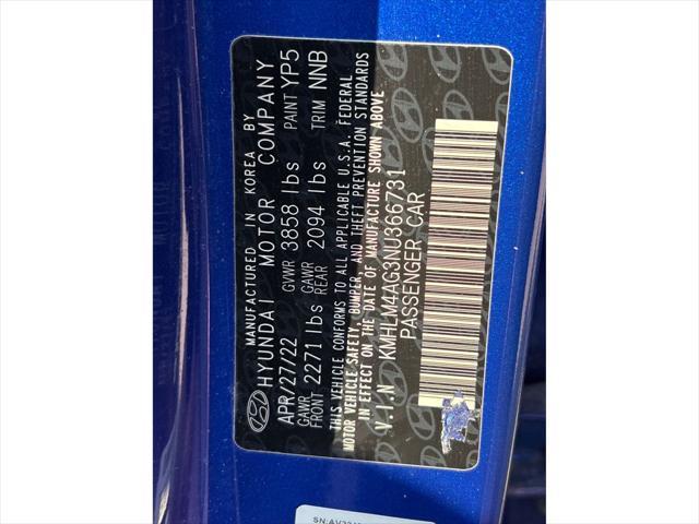 used 2022 Hyundai Elantra car, priced at $20,912
