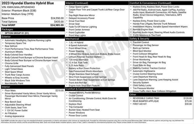 used 2023 Hyundai ELANTRA HEV car, priced at $22,222
