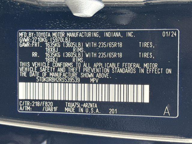 used 2024 Toyota Highlander car, priced at $34,498