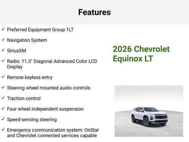 new 2026 Chevrolet Equinox car, priced at $29,285