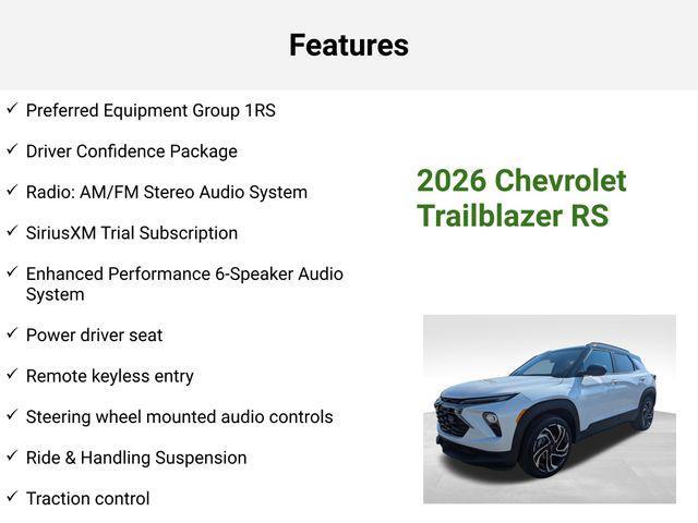 new 2026 Chevrolet TrailBlazer car, priced at $27,611