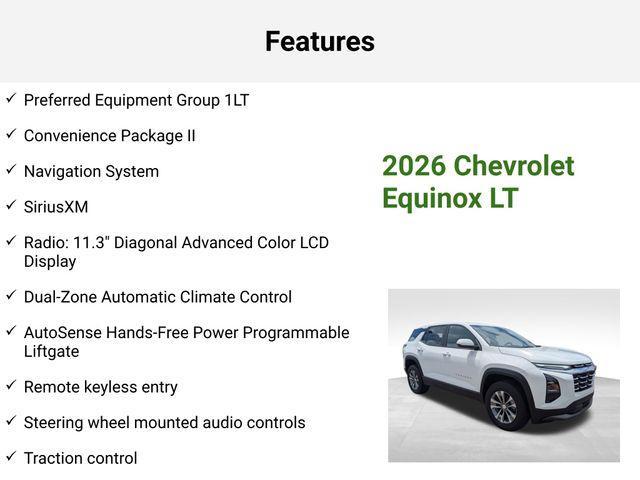 new 2026 Chevrolet Equinox car, priced at $30,695