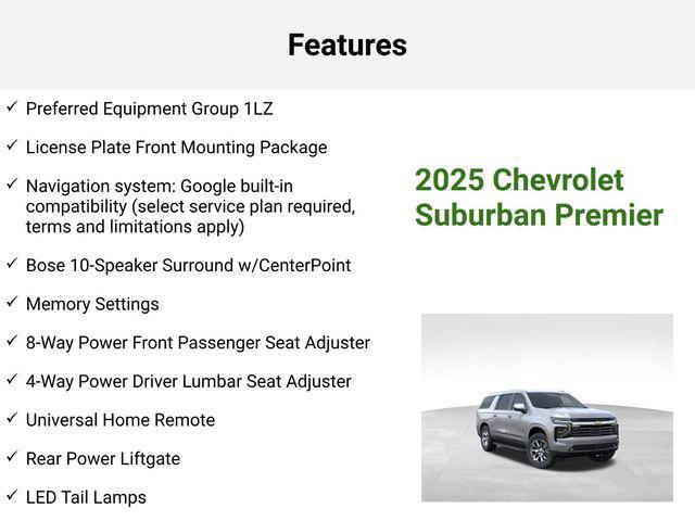 new 2025 Chevrolet Suburban car, priced at $76,191