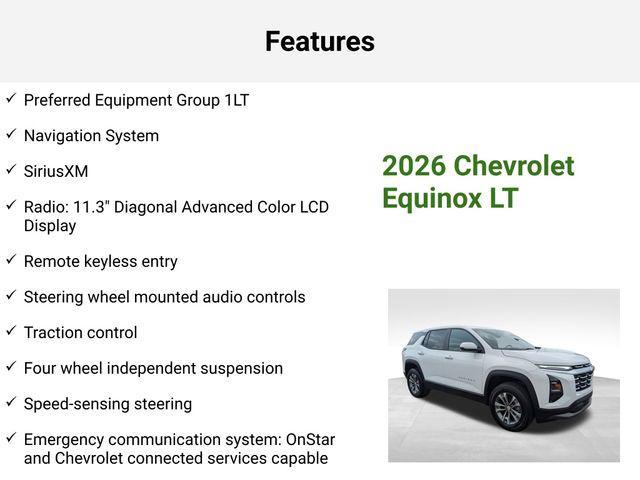 new 2026 Chevrolet Equinox car, priced at $27,915