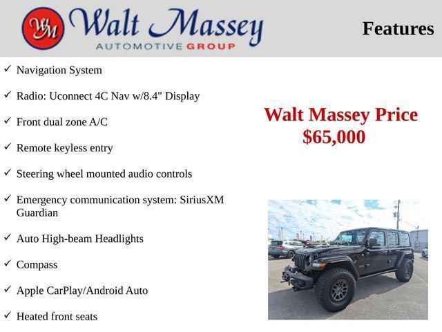 used 2022 Jeep Wrangler Unlimited car, priced at $65,000