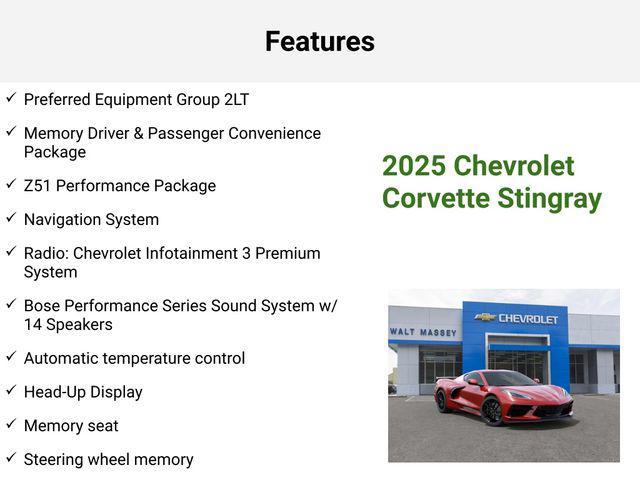 new 2025 Chevrolet Corvette car, priced at $87,660