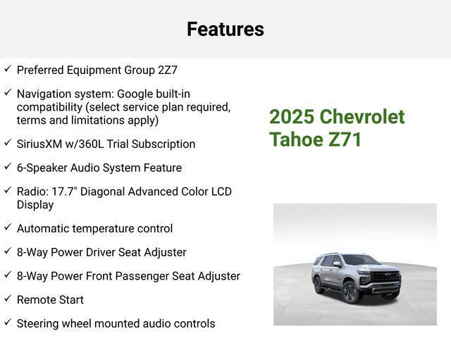 new 2025 Chevrolet Tahoe car, priced at $75,790