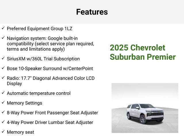 new 2025 Chevrolet Suburban car, priced at $77,116
