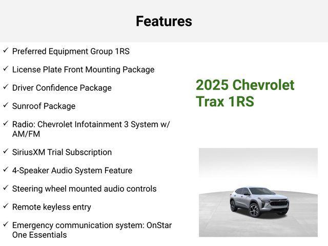 new 2025 Chevrolet Trax car, priced at $24,865