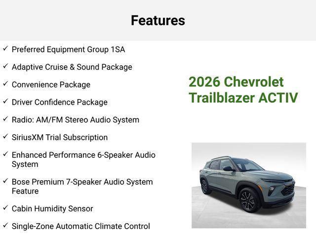 new 2026 Chevrolet TrailBlazer car, priced at $28,826