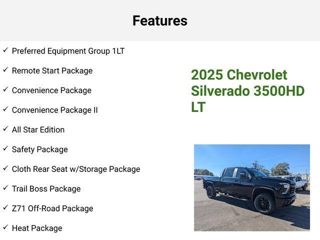 new 2025 Chevrolet Silverado 3500 car, priced at $75,565