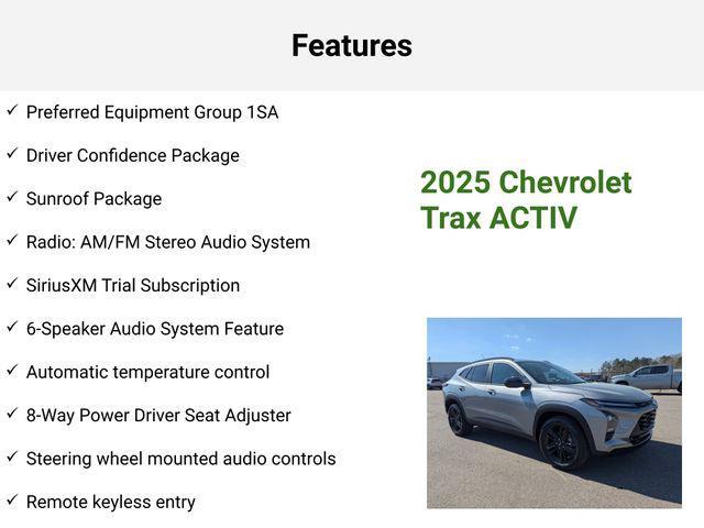 new 2025 Chevrolet Trax car, priced at $27,720