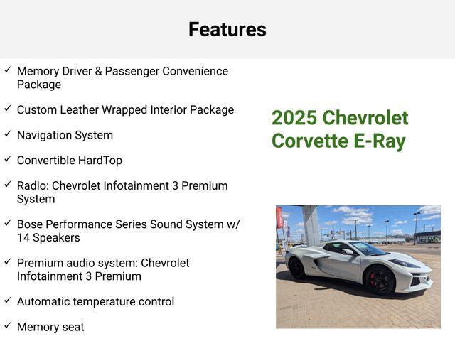 new 2025 Chevrolet Corvette E-Ray car, priced at $125,915