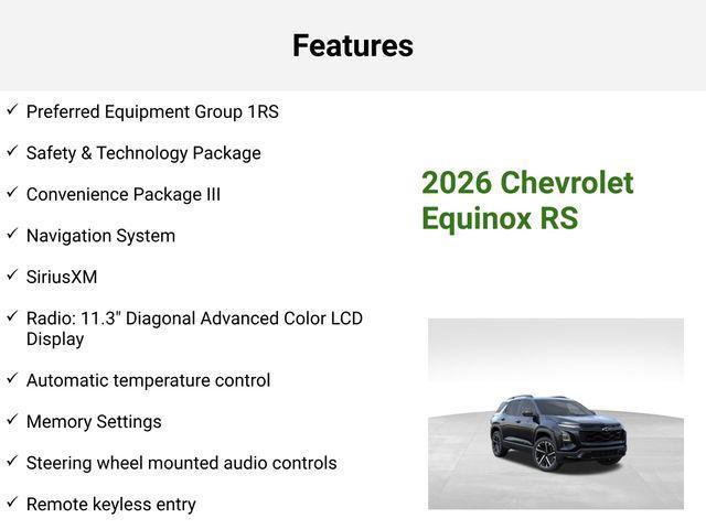 new 2026 Chevrolet Equinox car, priced at $36,330
