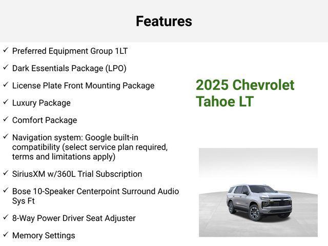 new 2025 Chevrolet Tahoe car, priced at $72,530