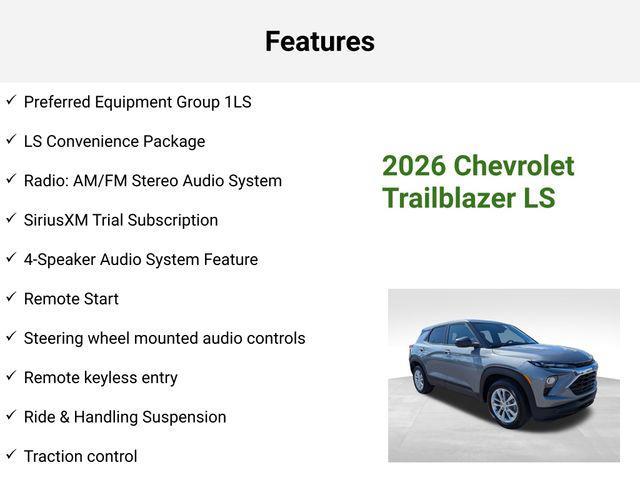 new 2026 Chevrolet TrailBlazer car, priced at $25,020