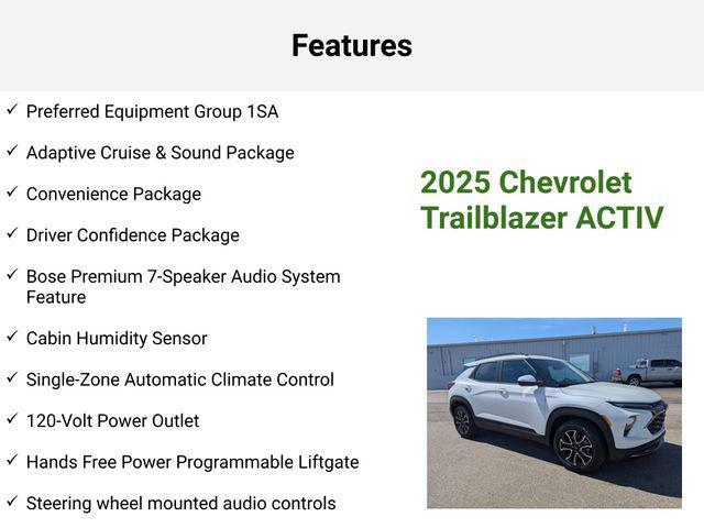 new 2025 Chevrolet TrailBlazer car, priced at $31,219