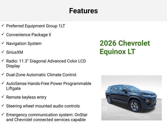 new 2026 Chevrolet Equinox car, priced at $30,695