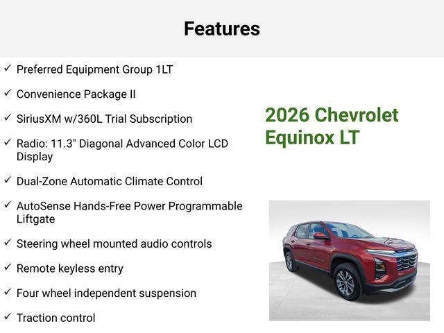 new 2026 Chevrolet Equinox car, priced at $29,543