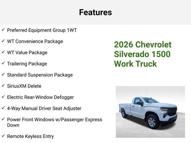 new 2026 Chevrolet Silverado 1500 car, priced at $45,568