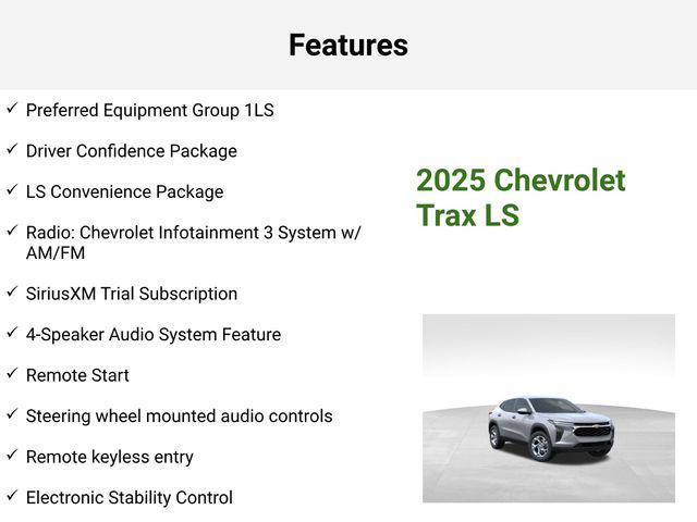 new 2025 Chevrolet Trax car, priced at $22,825