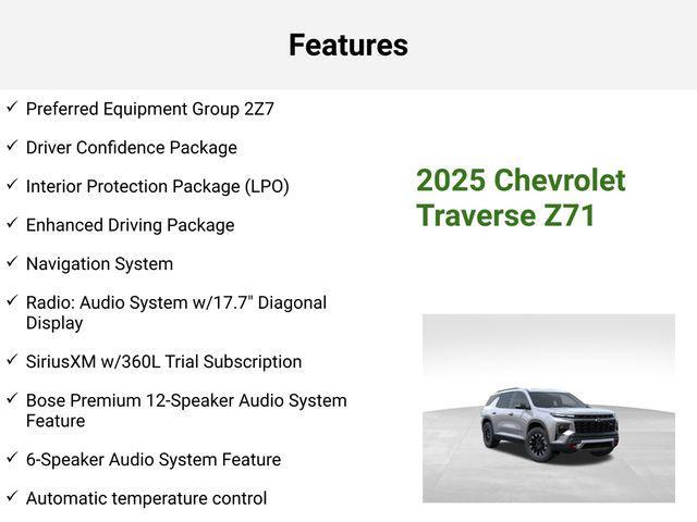 new 2025 Chevrolet Traverse car, priced at $54,103