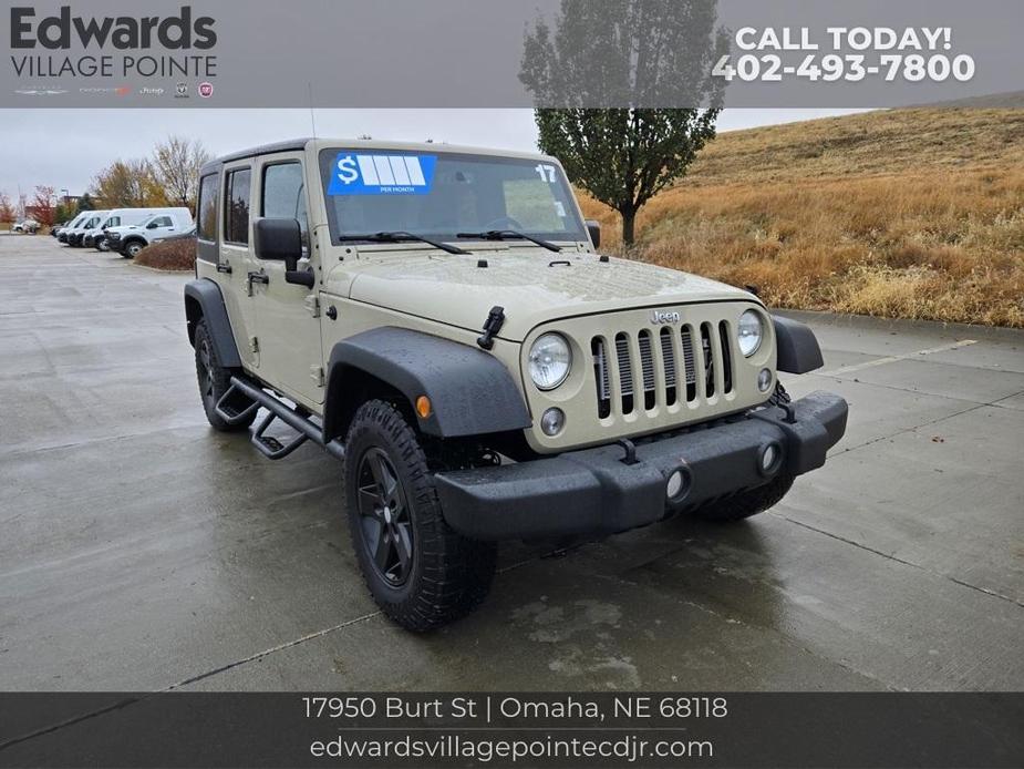 used 2017 Jeep Wrangler Unlimited car, priced at $22,728