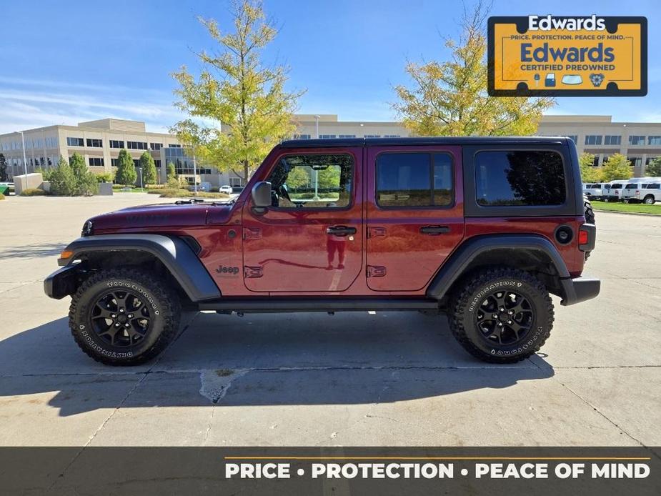 used 2021 Jeep Wrangler Unlimited car, priced at $32,602