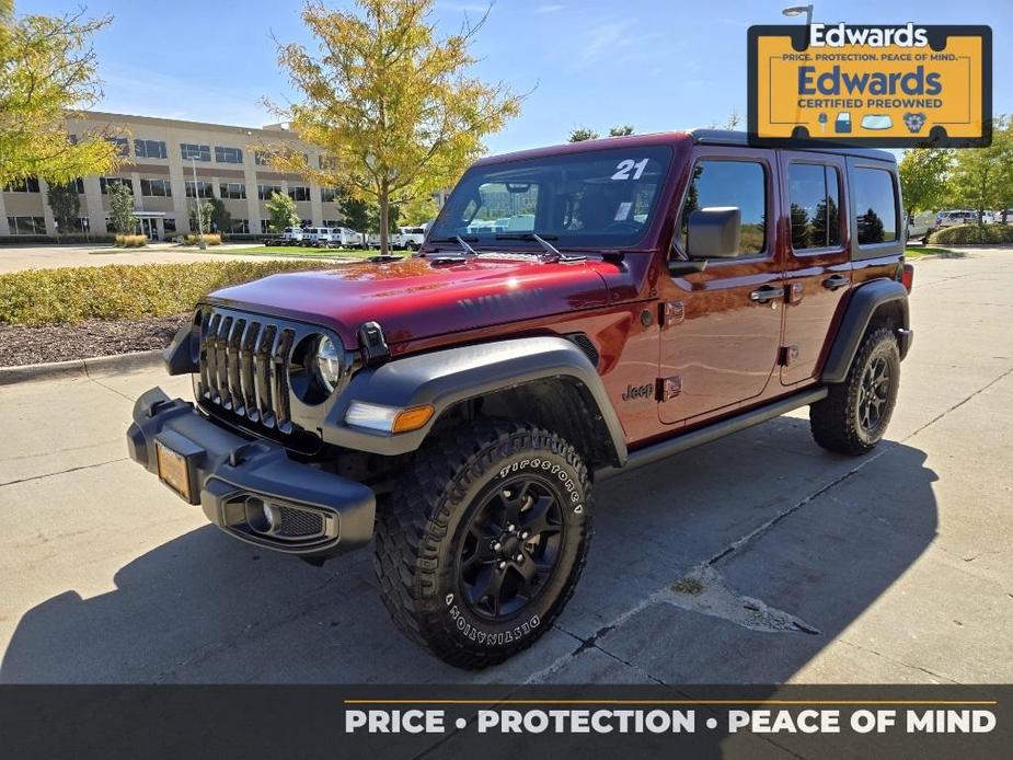 used 2021 Jeep Wrangler Unlimited car, priced at $32,602