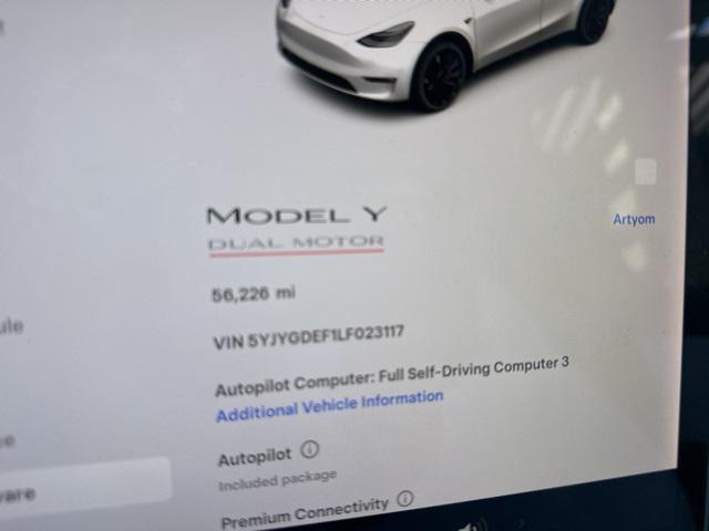 used 2020 Tesla Model Y car, priced at $29,189