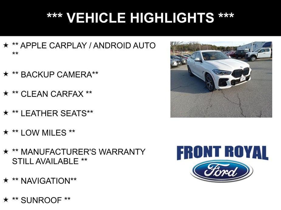 used 2023 BMW X6 car, priced at $64,989