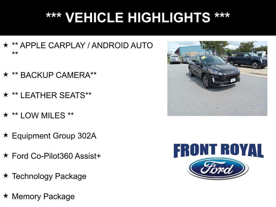 used 2022 Ford Escape car, priced at $27,673